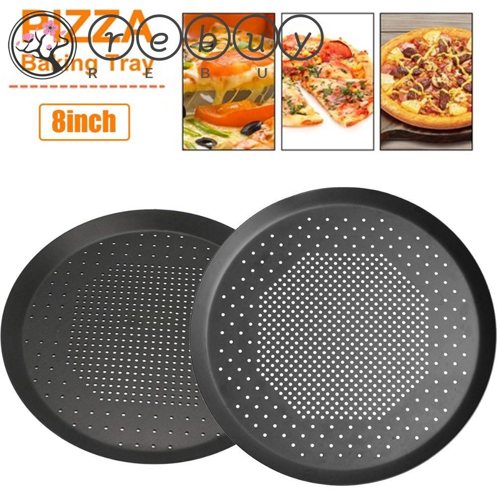 Rebuy Loyang Pizza Bulat 8 &quot;Anti Lengket Dengan Lubang Untuk Oven / Dapur