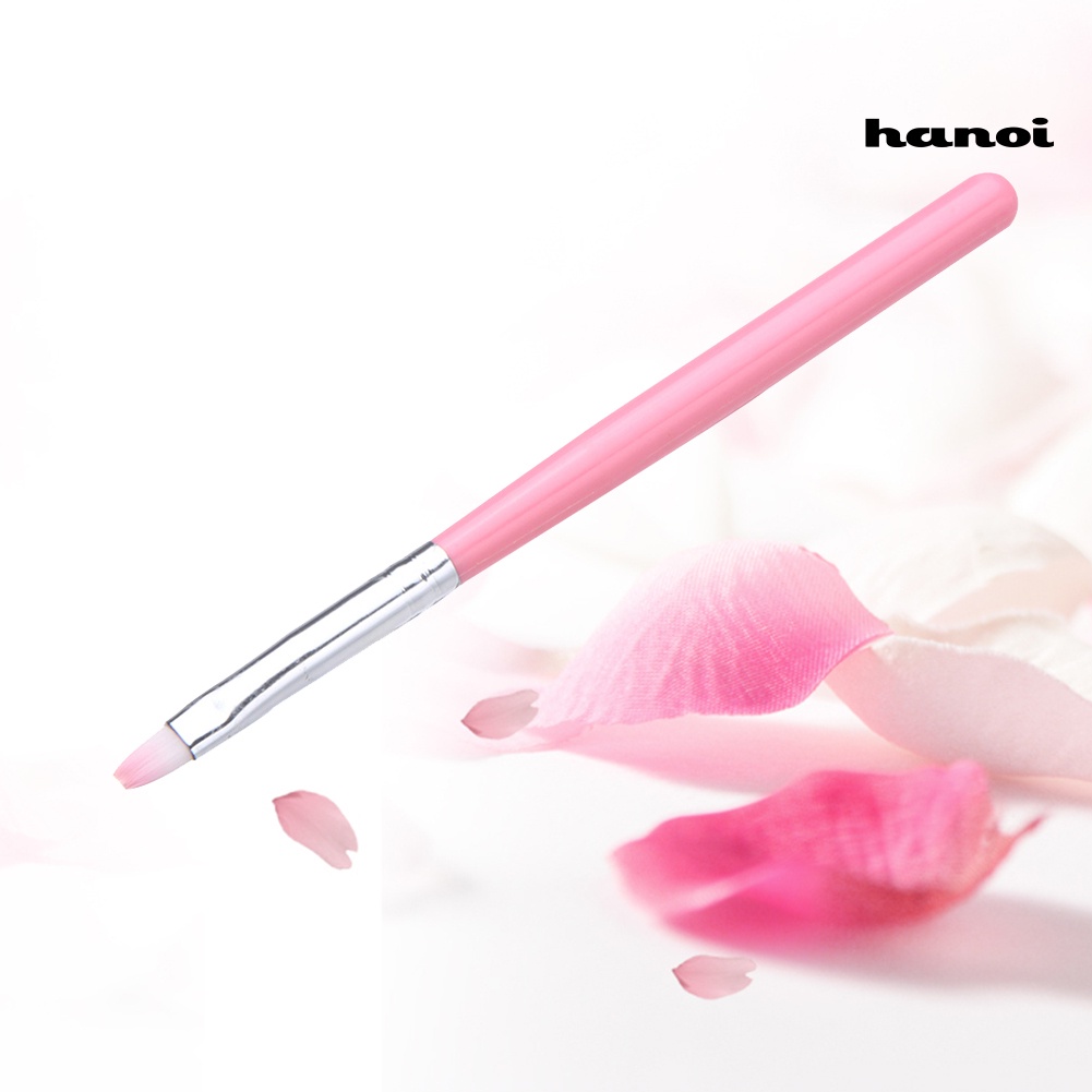 Hi * Kepala Datar Polandia Lukisan Menggambar Nail Art Brush Pen DIY Manicure Alat Kecantikan