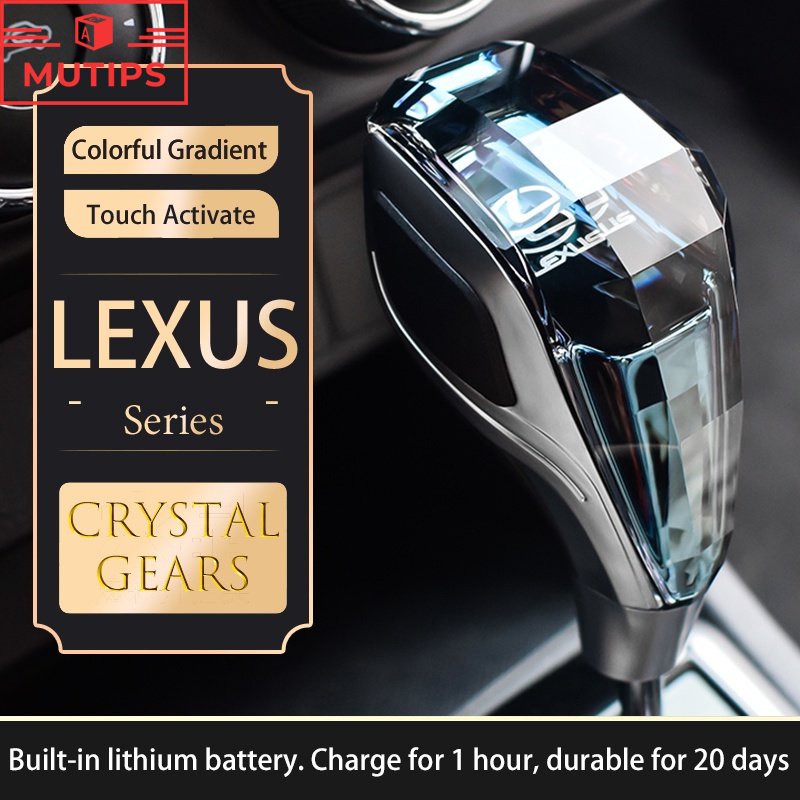 1set LED Kristal Gagang Mobil GearShift knob Tuas Tongkat Kepala gear manual knob Auto Untuk Lexus rx 570 RX300 LX570 CT200H NX250 RX350 LX470 IS NX ES Aksesoris