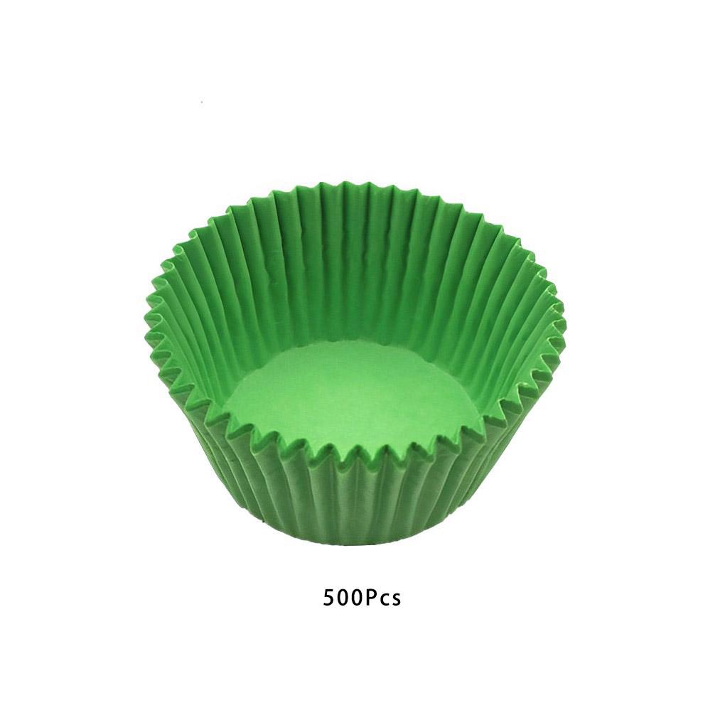 500buah Cupcake Liner Tahan Panas Makan Dapur Oven Kue Muffin Pembungkus Baking Cups Bakeware Supplies