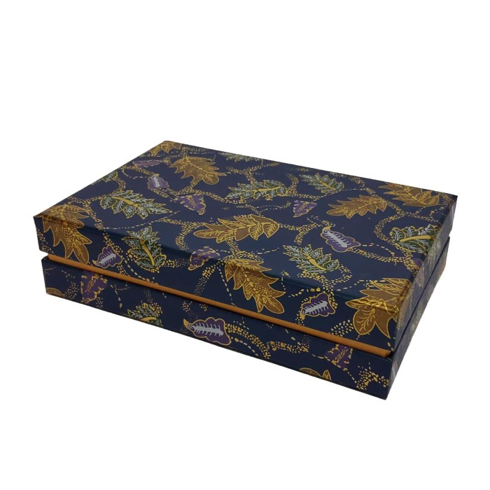 

⭐BISA COD⭐ Box Batik Alur Biru Emas Small