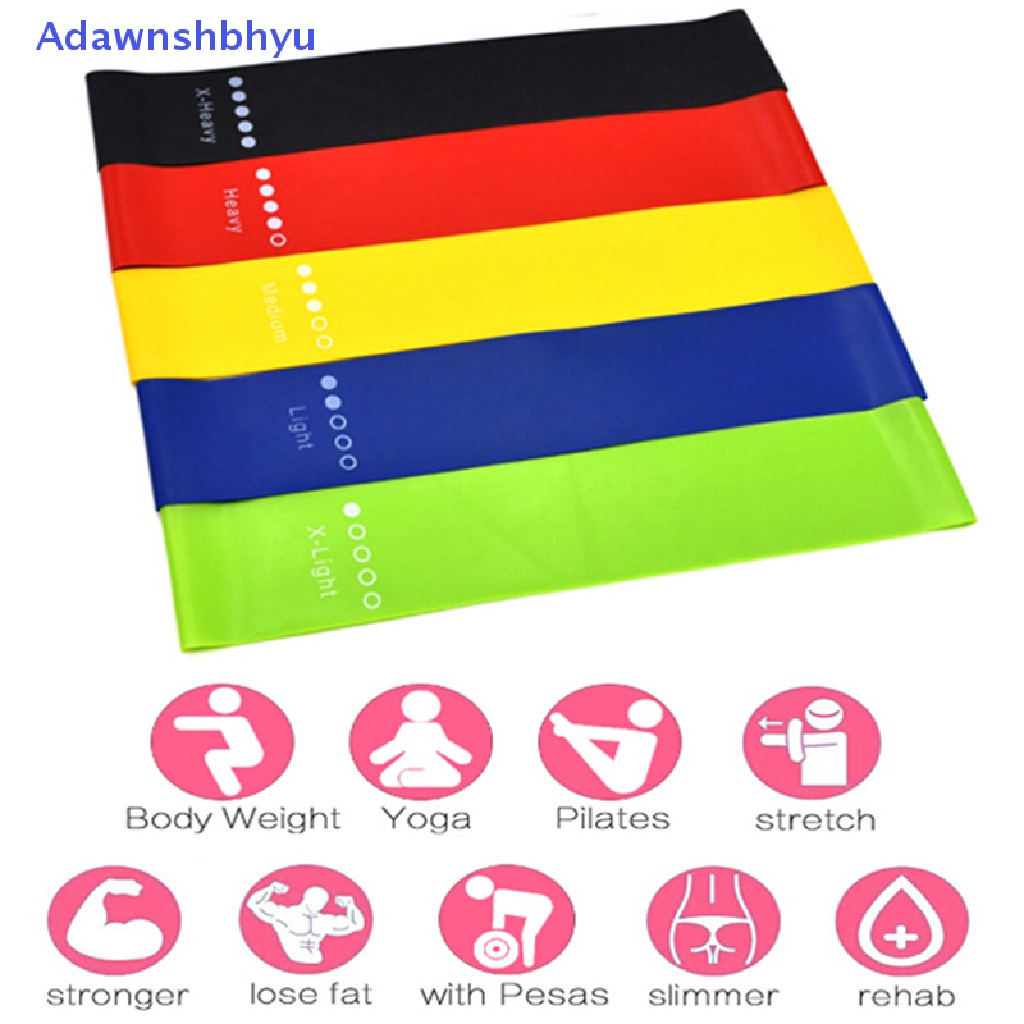 Adhyu Elastic Resistance Loop Band Gym Yoga Latihan Fitness Workout Stretch ID