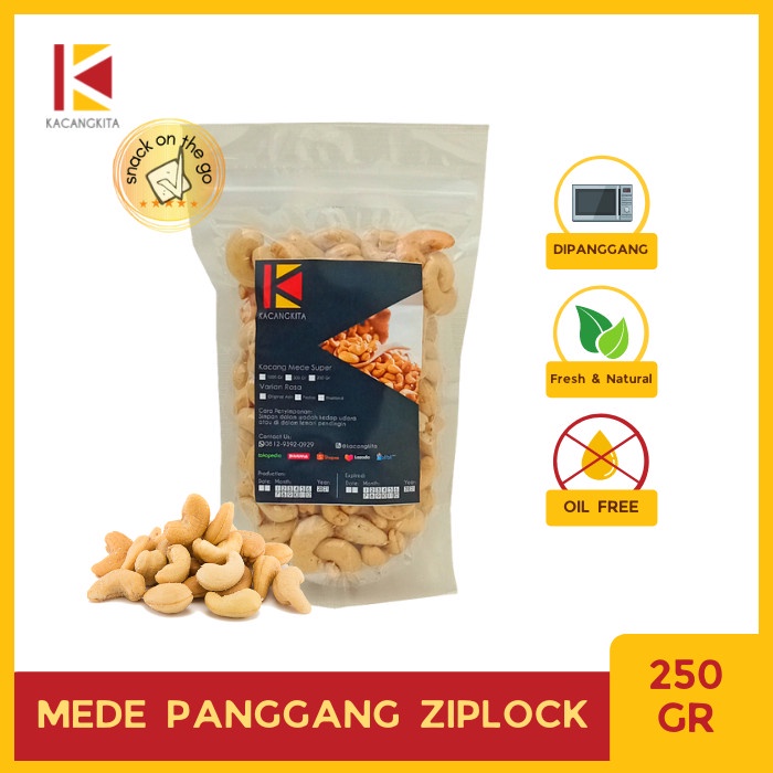

✨NEW✨ -Kacang Mede Panggang Oven 250gr kemasan ziplock- 1.1.23