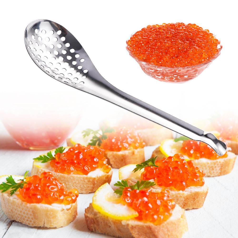 Rebuy Caviar Sendok Kreatif Stainless Steel Memasak Makan Saringan Alat Dapur