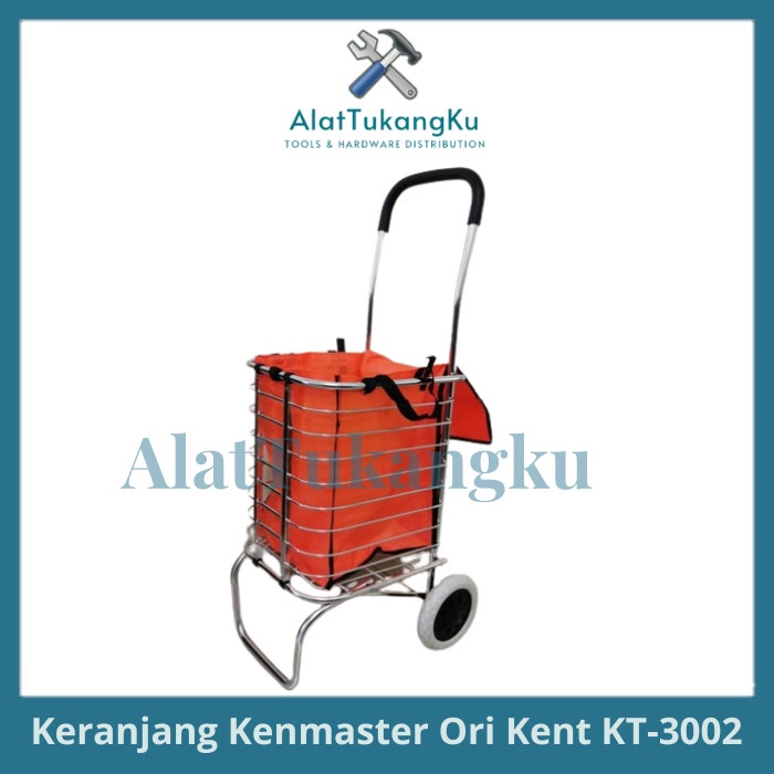Kenmaster Ori Kent KT-3002 Trolley Aluminium Bag Trolly Keranjang Troli Keranjang Belanja