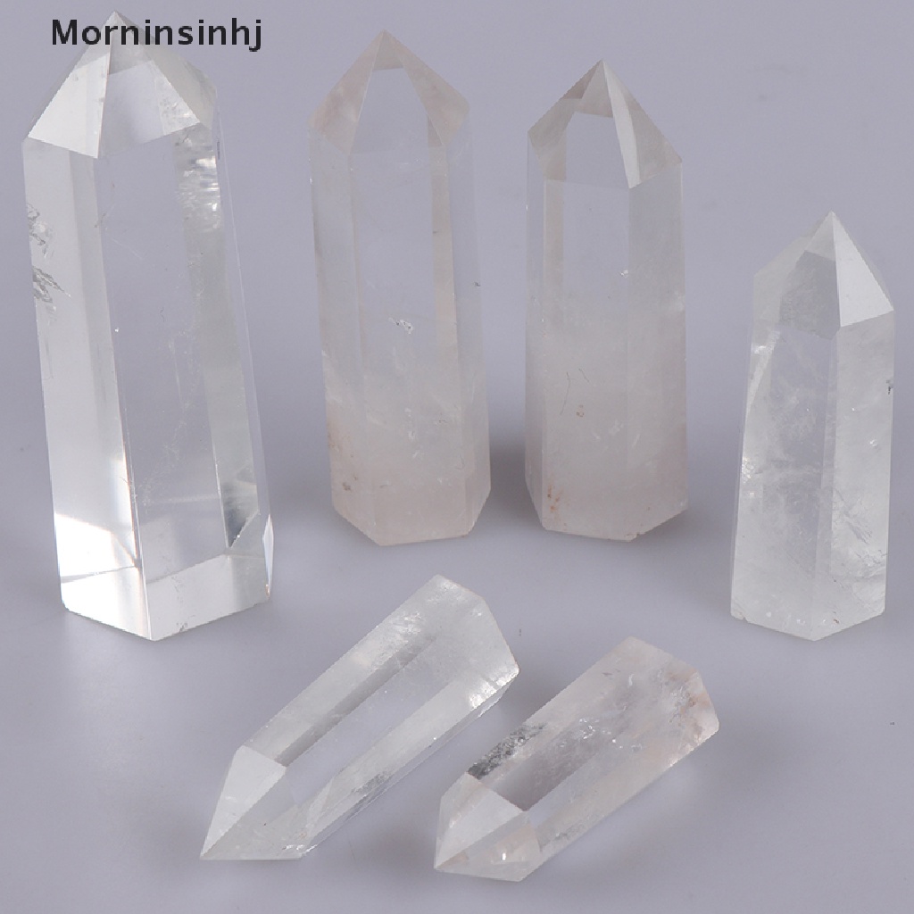 Mornin Clear Crystal Point Spesimen Tongkat Alami Reiki Healing Stone id