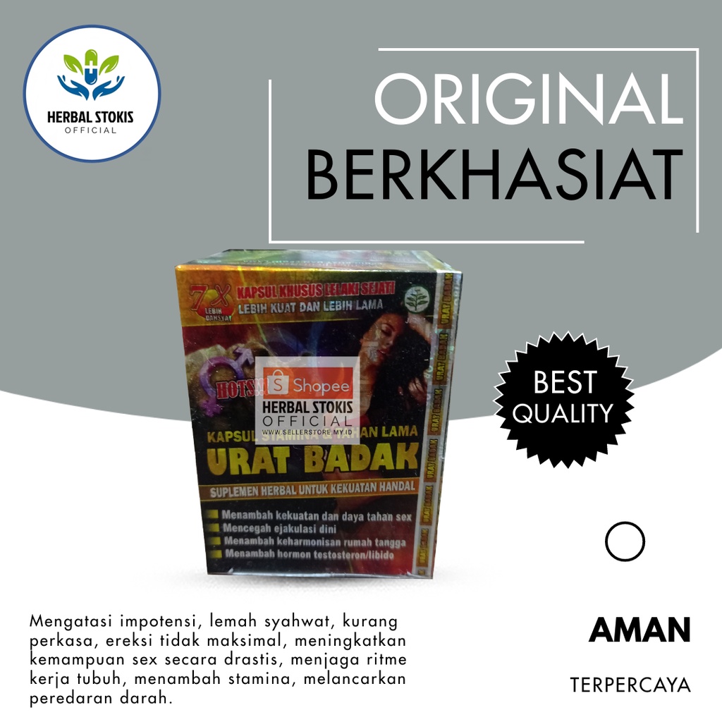 

Suplemen Kapsul Herbal Urat Badak 7X Original Suplemen Herbal Jamu Kesehatan Kapsul Obat (Kuat) Pria Asli Ampuh