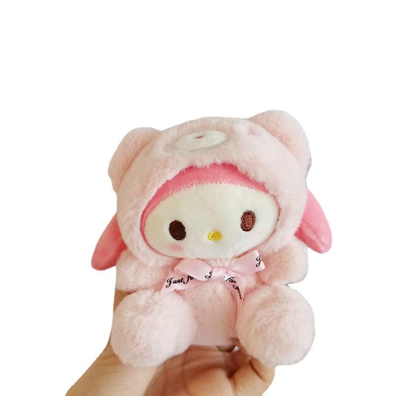 Gantungan Kunci Mewah Anime Hello Kitty Boneka Plush Lembut Plushies Keychain Liontin Hadiah