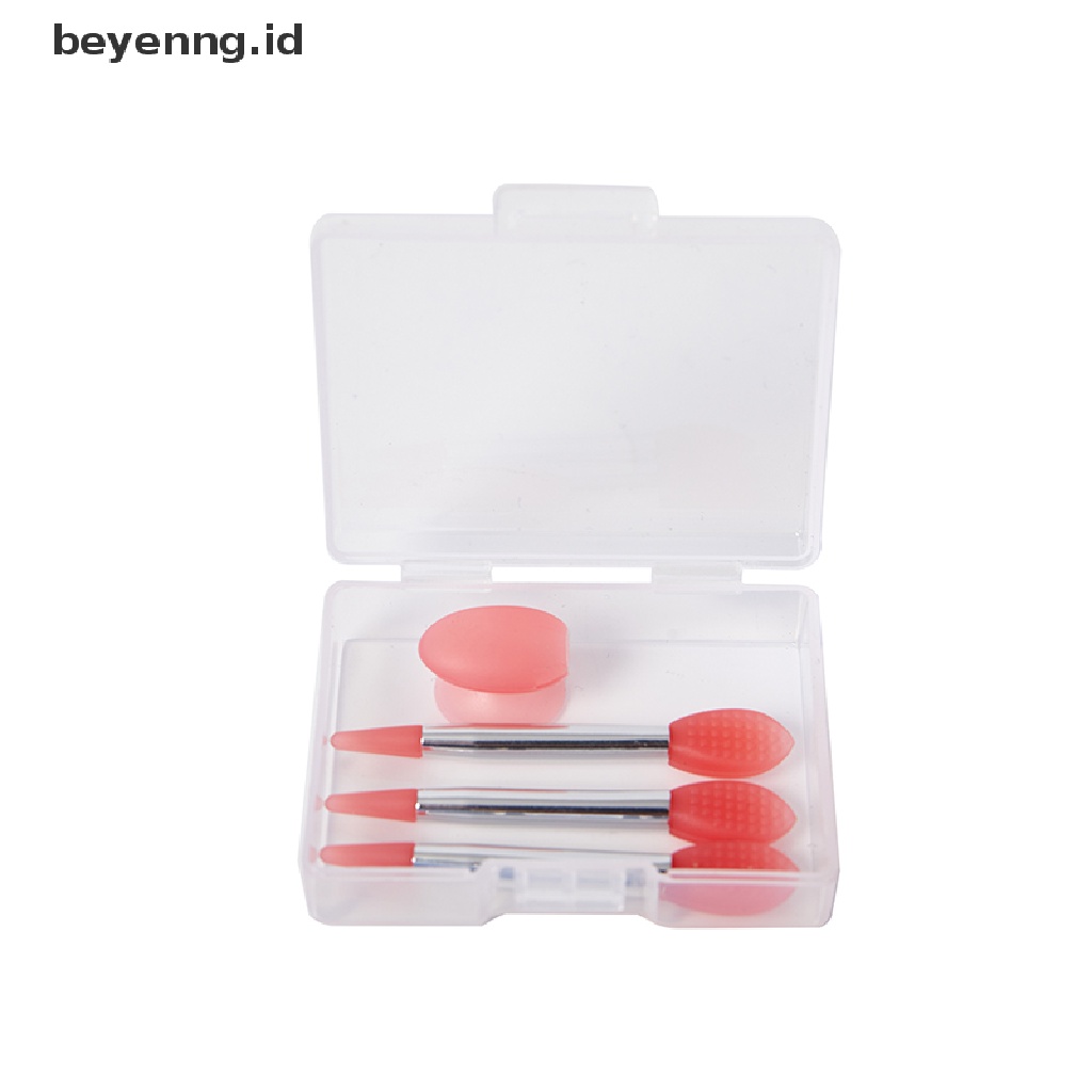 Beyen 3PCS Silikon Lip Balms Lip Mask Brush Dengan Sucker Penutup Debu Makeup Brushes ID