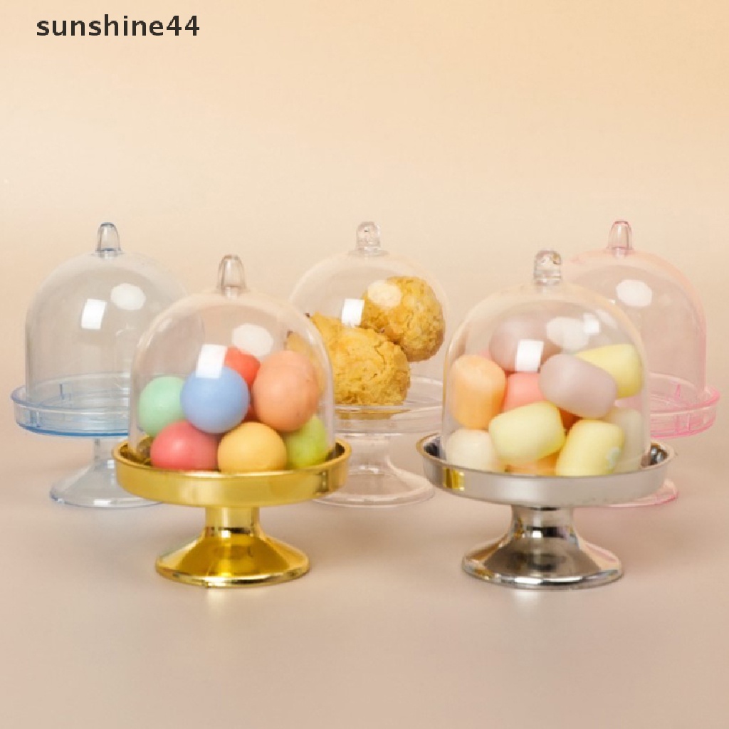 Sunshine 3Pcs Kotak Hadiah Plastik Permen Dessert Box Mini Bening Untuk Pesta Pernikahan Baby Shower ID