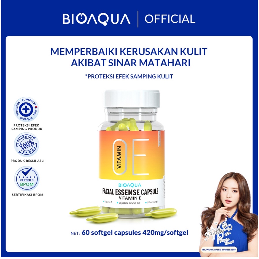 BIOAQUA Vitamin E Facial Essence Serum isi 60 Kapsul