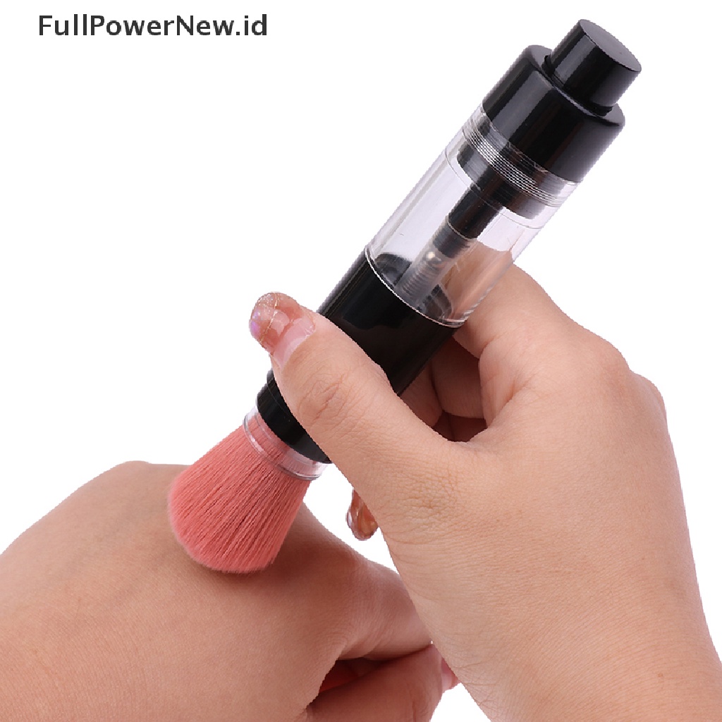 Power Refillable Powder Brush Makeup Kuas Makeup Bubuk Kosmetik Serat Buatan ID