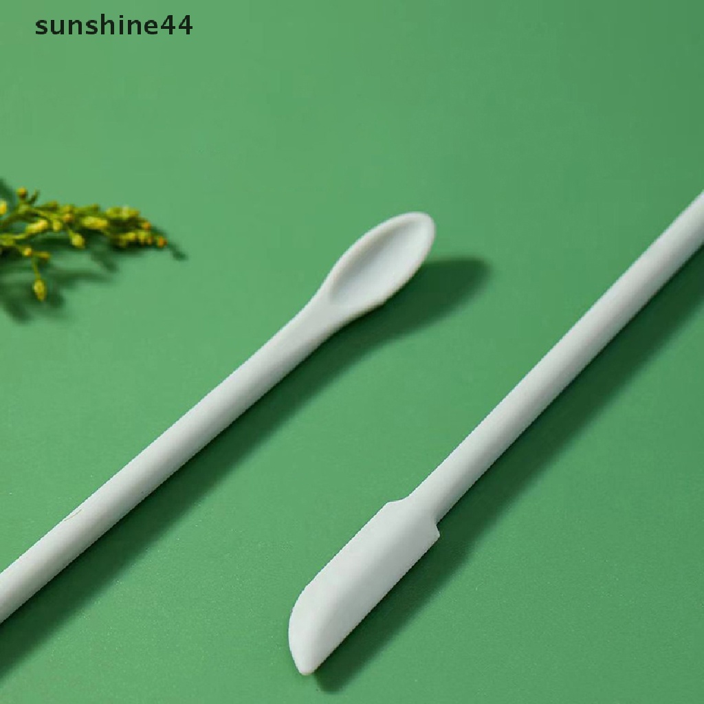 Sunshine Scraper Berkepala Dua Kreatif Mini Silikon Tip Kecil Spatula Kosmetik Tahan Panas Aman Spatula Foundation Makeup Tools ID