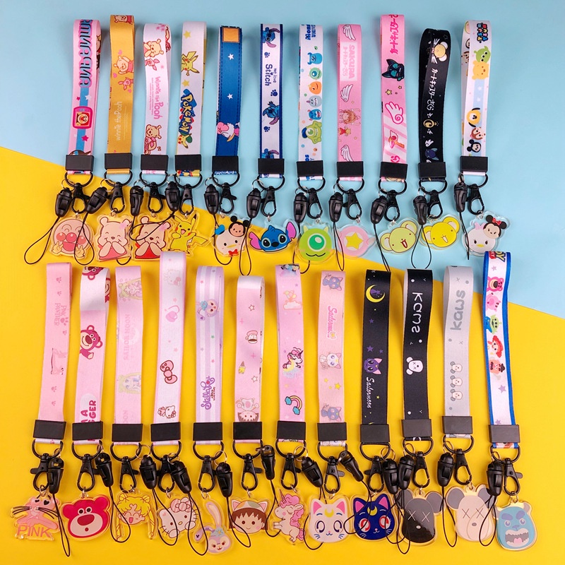 (T003) TALI GANTUNG HP PENDEK / LANYARD PENDEK / TALI GANTUNGAN HP AKRILIK / TALI GANTUNGAN DORAEMON