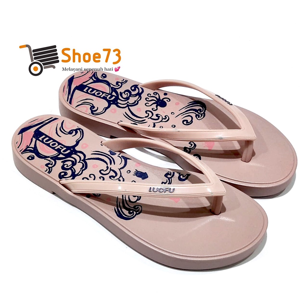 LUOFU F 2320 - JW6KWTS SIZE 36-40 ORIGINAL l Sandal jepit jelly wanita l Sendal cewek impor