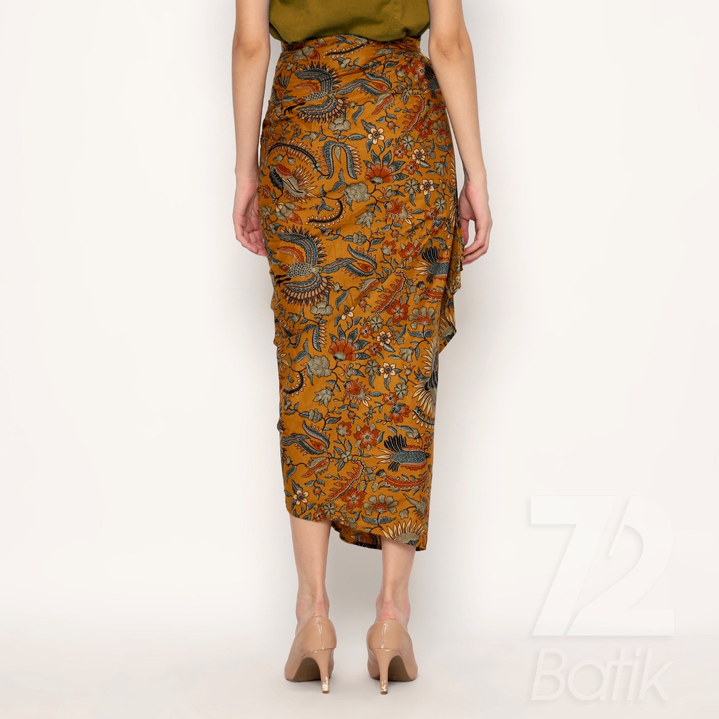 ROK BATIK SPAN Jena Skirt Lilit Kebaya Instan Modern Wanita Motif Burung Duri Warna Kuning 723237 Cap 72 - Rok Batik Lilit Bawahan Skirt Kamen Kebaya Songket Batik Panjang Plisket Span Instan Jadi Bali Lembaran Premium Modern Untuk Wanita Kondangan