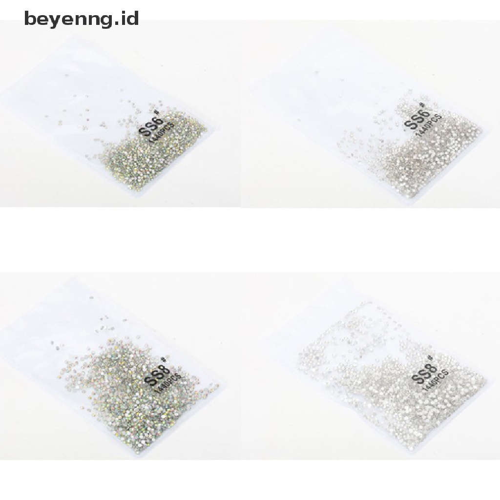 Beyen 1440Pcs Batu Nail Art Kristal Flatback Berlian Imitasi Untuk Nail Art DIY Manicure ID