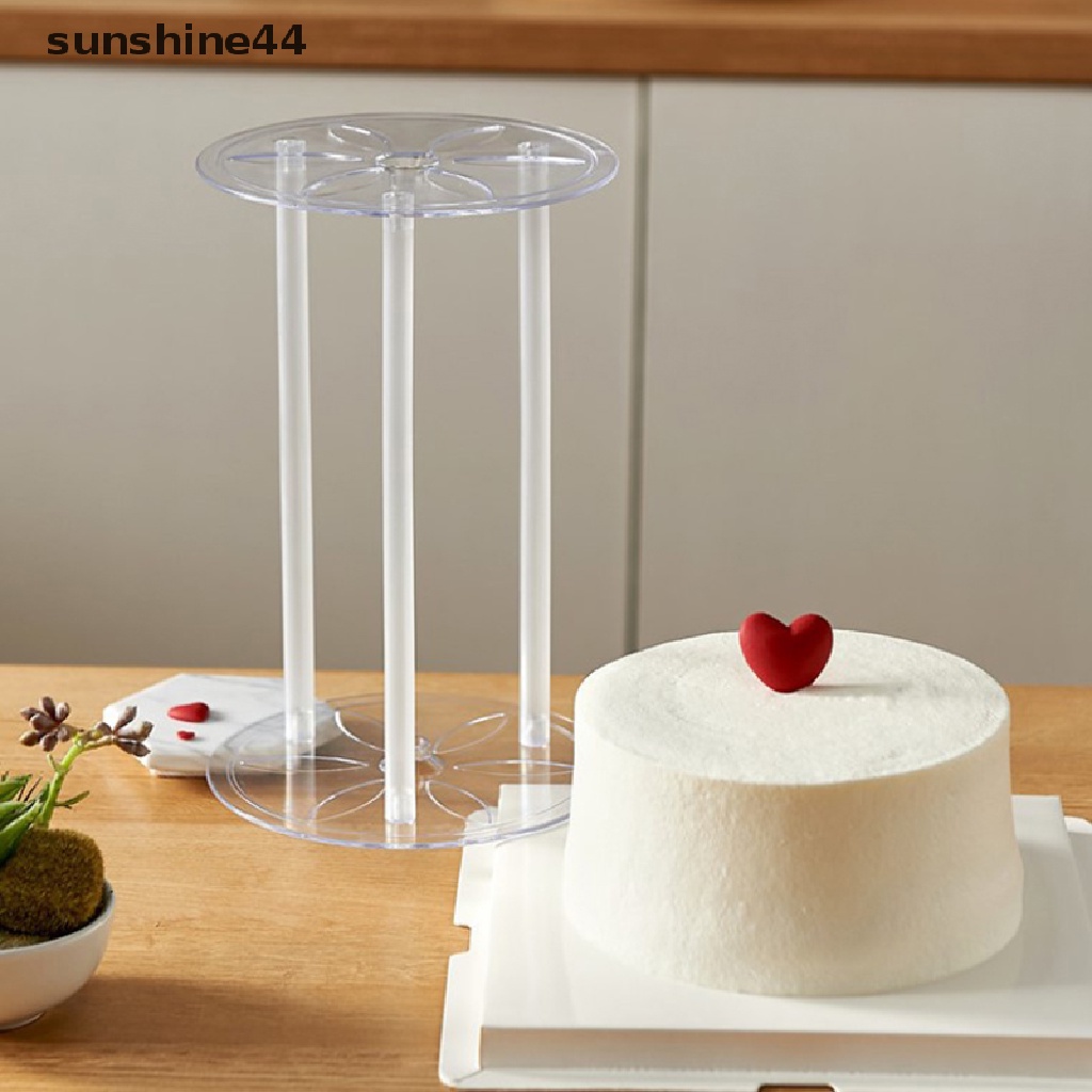 Sunshine 2Pcs Multi-layer Round Cake Stand Rak Kue Perlengkapan Pesta Pernikahan Ulang Tahun ID