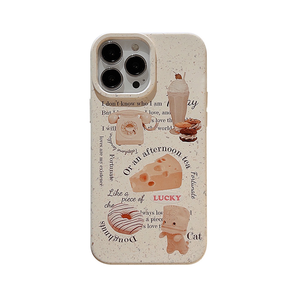 Korea Biskuit Kue Good Food Silikon Case Untuk Iphone SE 2020 7 /8 Plus 14x XR XM 11 12 MINI 13 PRO MAX Casing Cover Pelindung AT0110