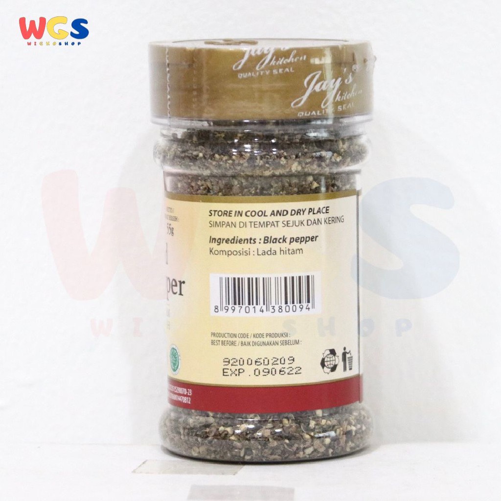 Jay's Kitchen Jays Crushed BlackPepper 55g - Merica Hitam Remah