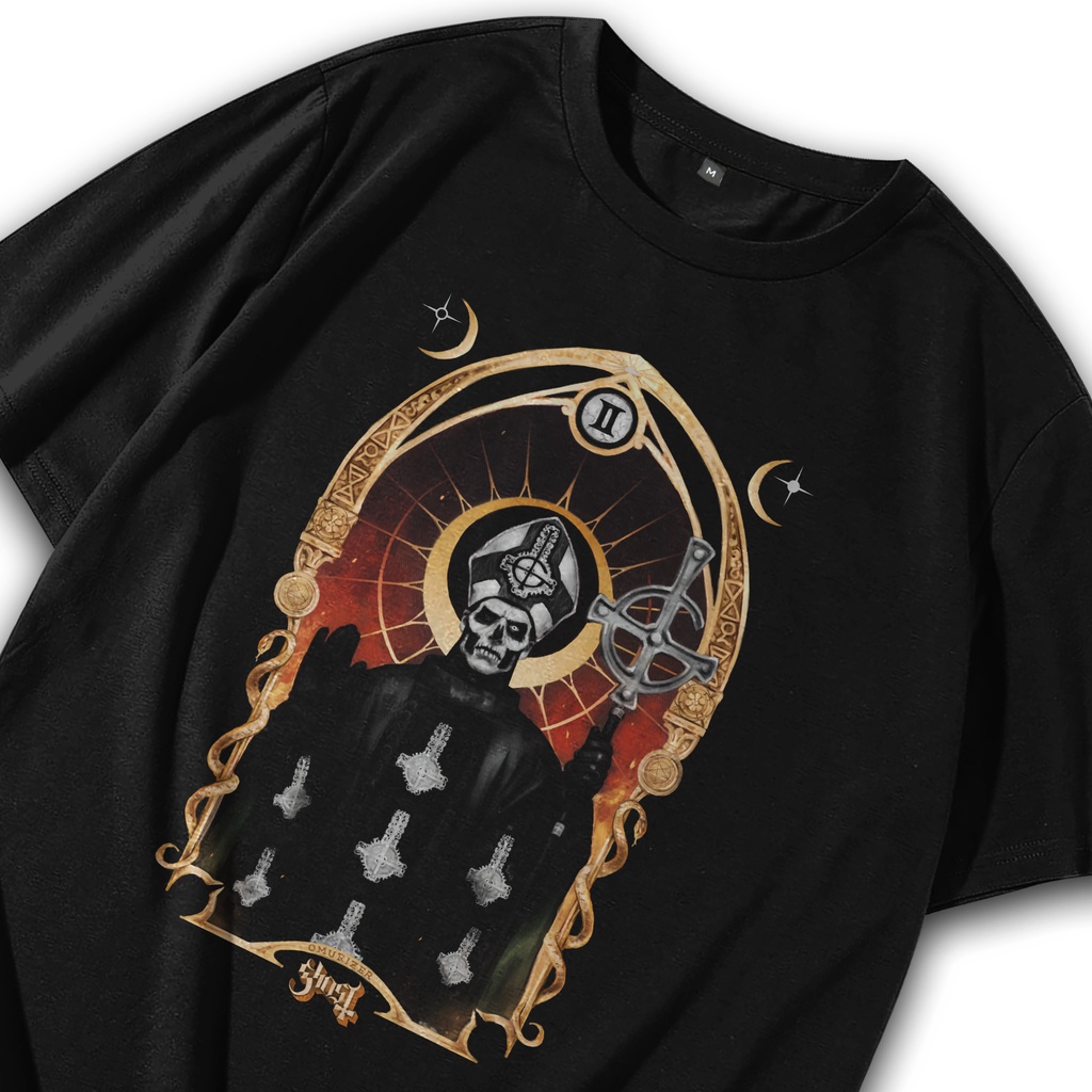 Kaos Band Rock Ghost / Tshirt Band / Kaos Band Lamb Of God Skull Wing / T shirt Band / Baju Band / M