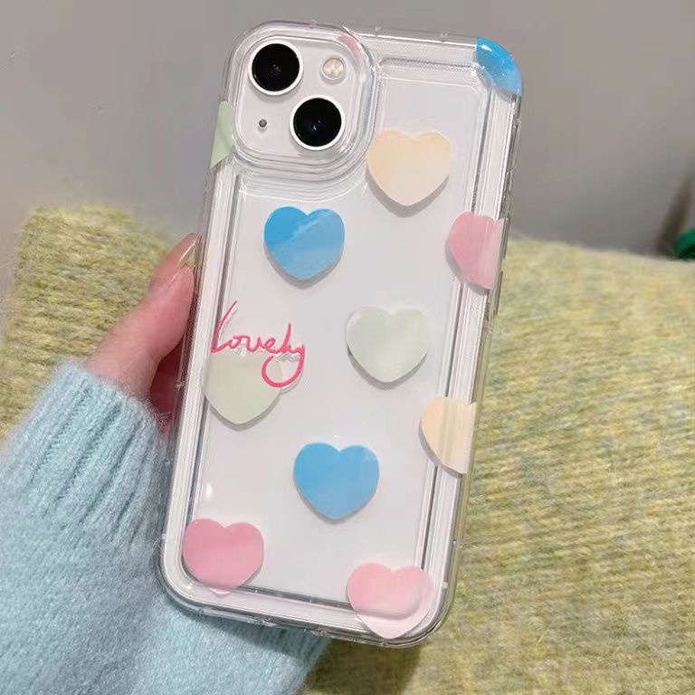 IPHONE Cinta Lembut Casing Ponsel Kompatibel Untuk Iphone14 13 11 12 Pro XS Max X Xr7 +8 Plus Casing Transparan TPU Silikon Shockproof Cover