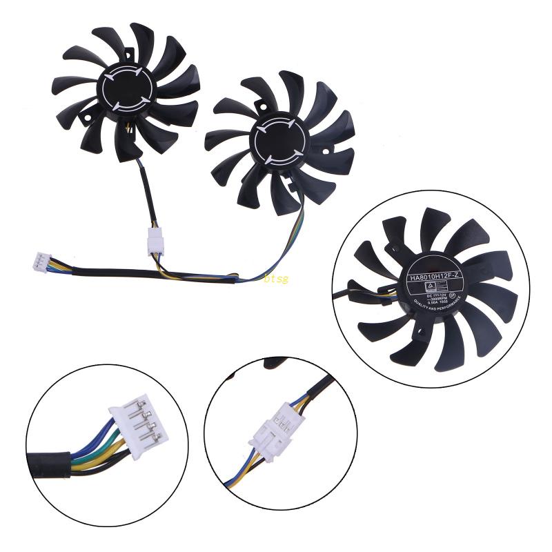 Bt Dual 75mm GPU Cooler Fans HA8010H12F-Z Untuk Untuk MSI GTX660 GTX670 GTX680 R6790 Radiator Kartu Grafis