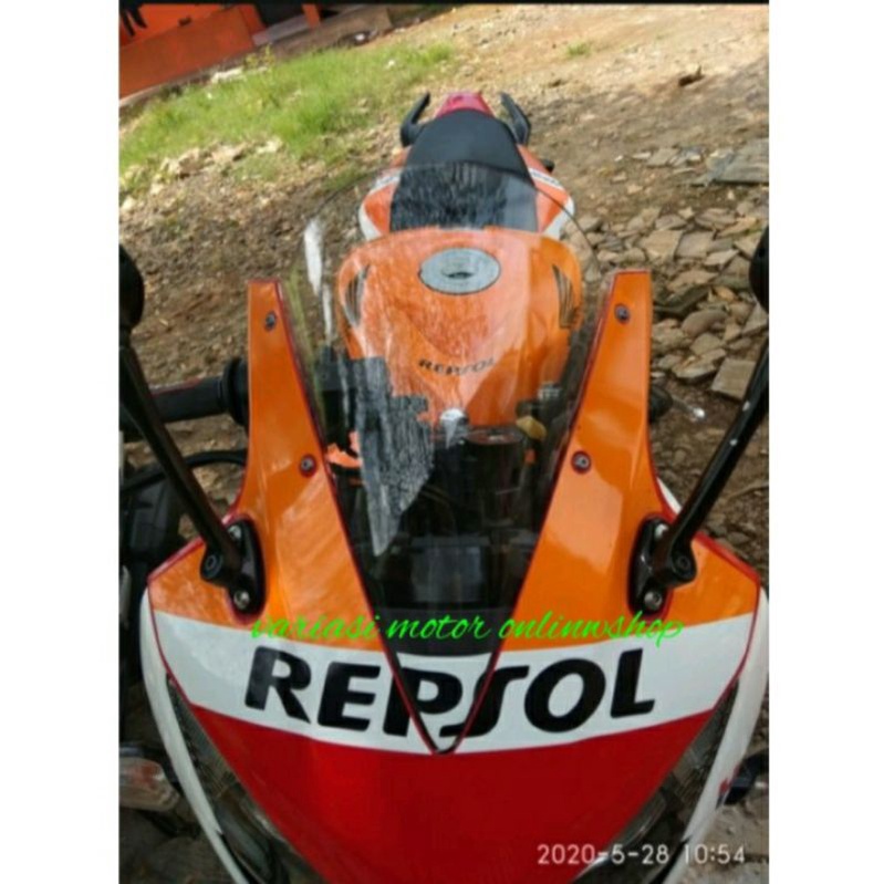 (BISA COD) Visor Windshields Cbr Lokal 150 K45 Model Jenong Warna Smoke Dan Bening