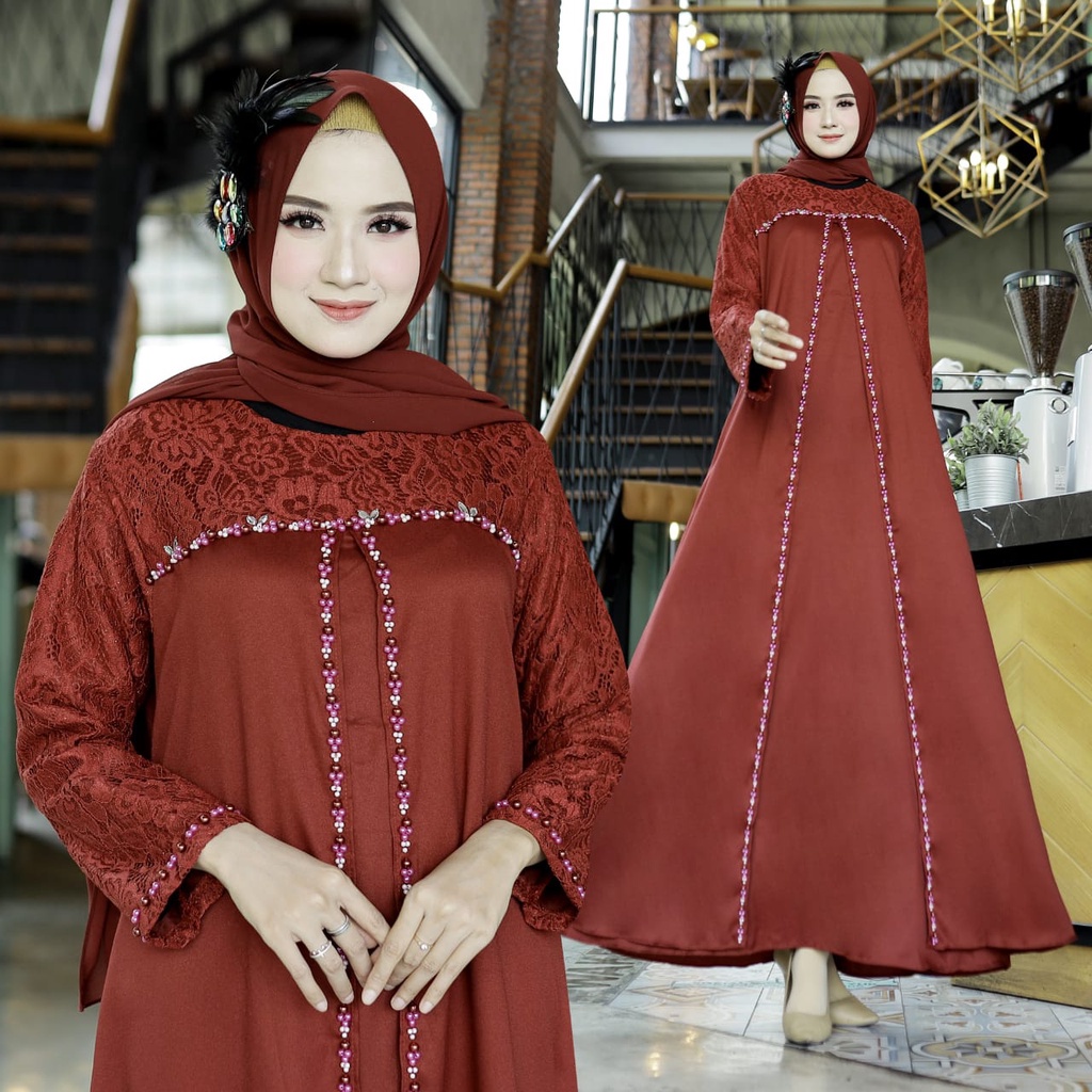 Gamis Kamilah | Gamis Mewah | Gamis Remaja Kekinian | Baju Lebran | Baju Jumbo Wanita