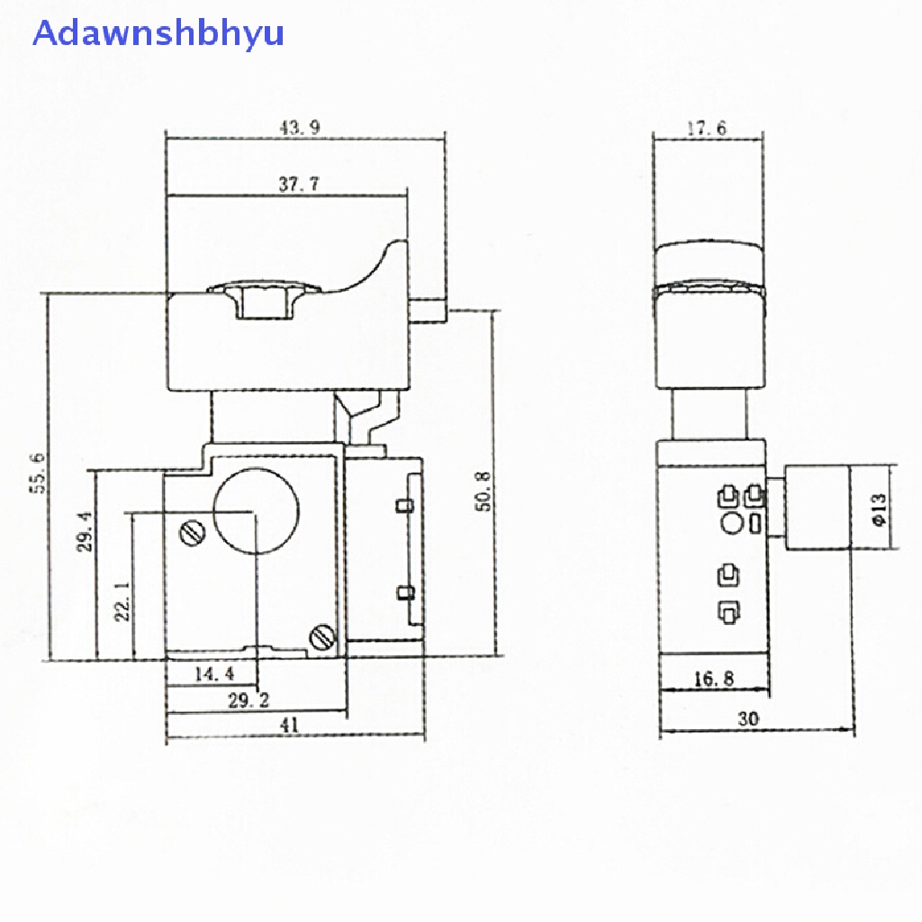 Adhyu Fa2-6/1bek 6a 250v lock on Alat Listrik Bor Listrik speed trigger switch botton ID