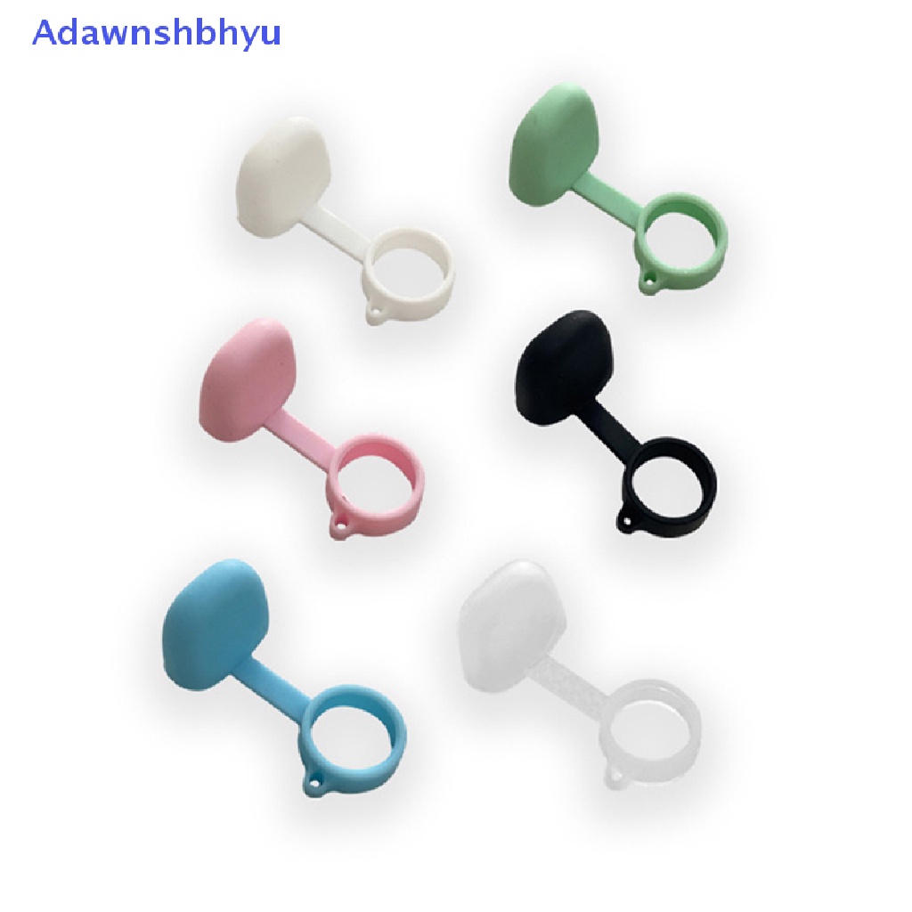 Adhyu 10PCS Silikon Case Cap Tahan Air Anti-Drop Cincin Gantung Dan Tali Gantung Berlaku Untuk Santai Silikon Pelindung Lengan Debu Topi Gantung Rantai ID