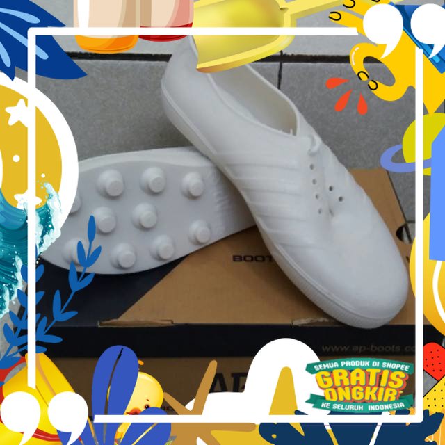 Super Mewah / Sepatu kebun putih ap 963 - sepatu kebun - sepatu sawah