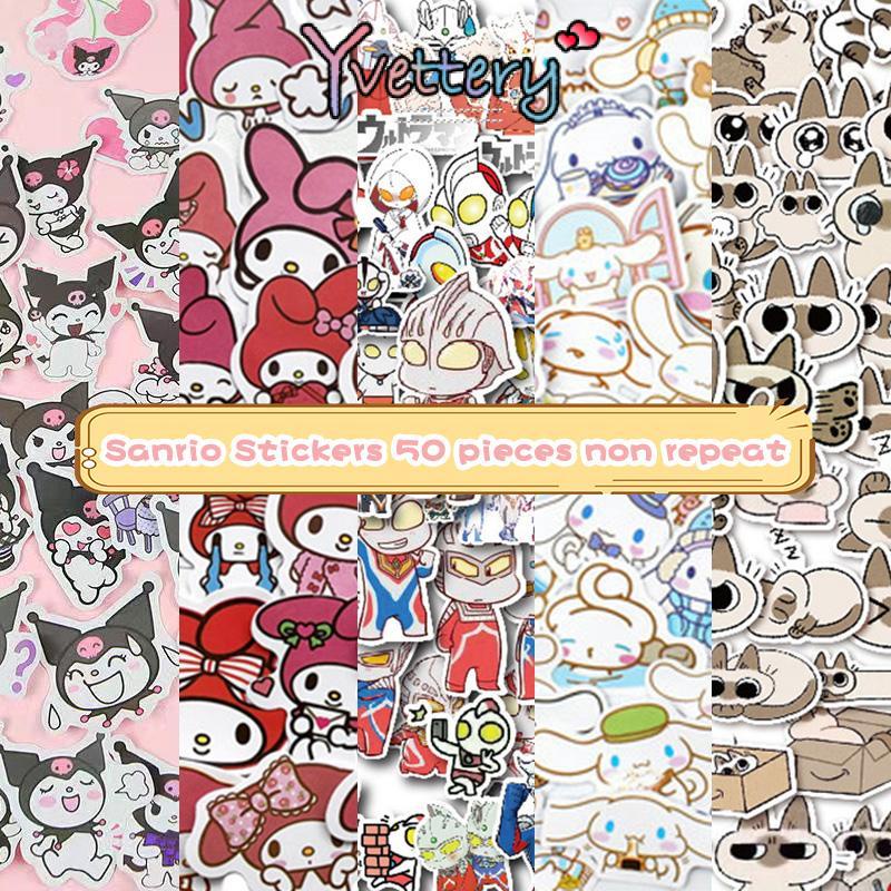 

COD❤️ 50Pcs/Set Stiker Kartun Anime Sanrio / Kuromi / Yugui / Melody / Puding / Anjing / Gemini Anti Air Untuk Stationery Pelajar -yy