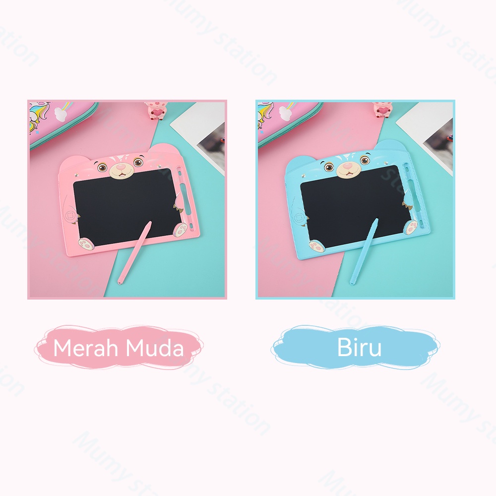 Mumystation LCD Writing Drawing Tablet Karakter / Papan Tulis Gambar Mainan Edukasi / Drawing Pad anak