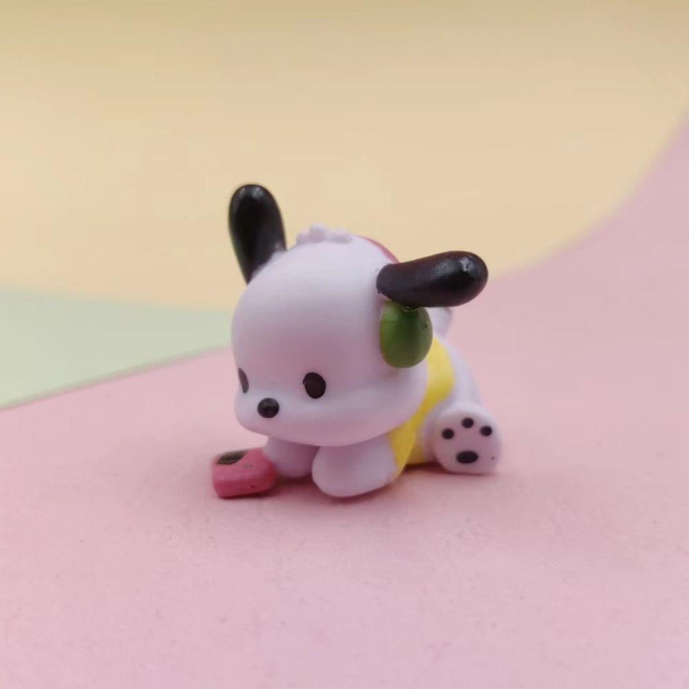 Lanfy Pochacco Action Figure Jepang Anak Hadiah Dekorasi Mobil Anime Figure Mainan Anime Peripheral Collection Hadiah Dekorasi Kue Gambar Kartun Anjing Anime