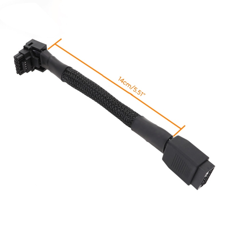 Btsg 16Pin Video Card Elbow Line Baru 2VHPWR Straight Head Turning Head Line PCIE5.0 90derajat Siku12+Kabel Adaptor 4P