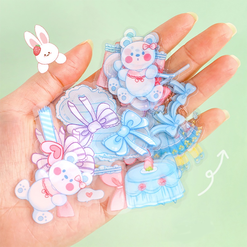 45pcs Paket Stiker Gadis Kartun Yang Indah Siswa Dekoratif DIY Tahan Air Stiker PET