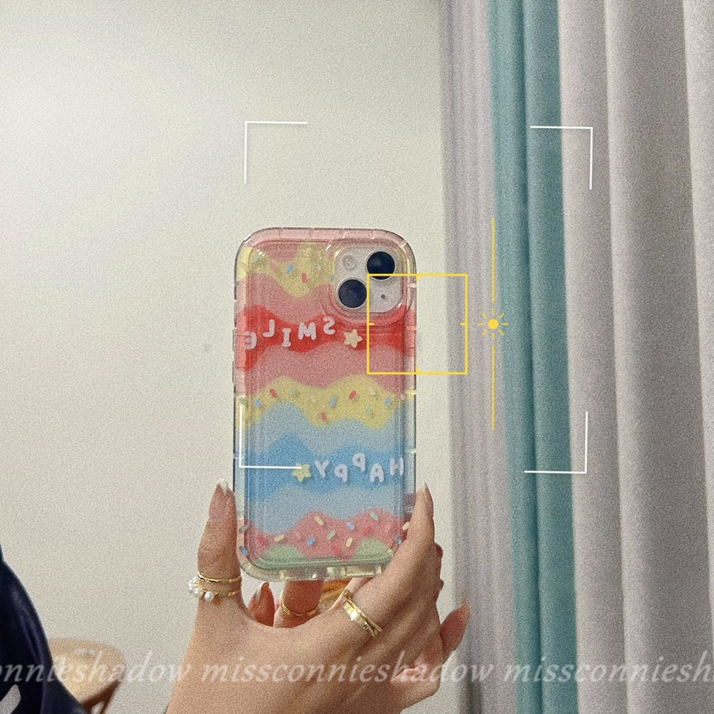 Ins Kreatif Warna-Warni Pelangi Airbag Case Untuk Samsung A12 A04 A32 A04s A52 A23 A50s A02s A30s A13 A50 A04E A52s A11 F23 A03s A03 A20 A30 M23 M11 M12 M13 Shockproof Soft Tpu Cover