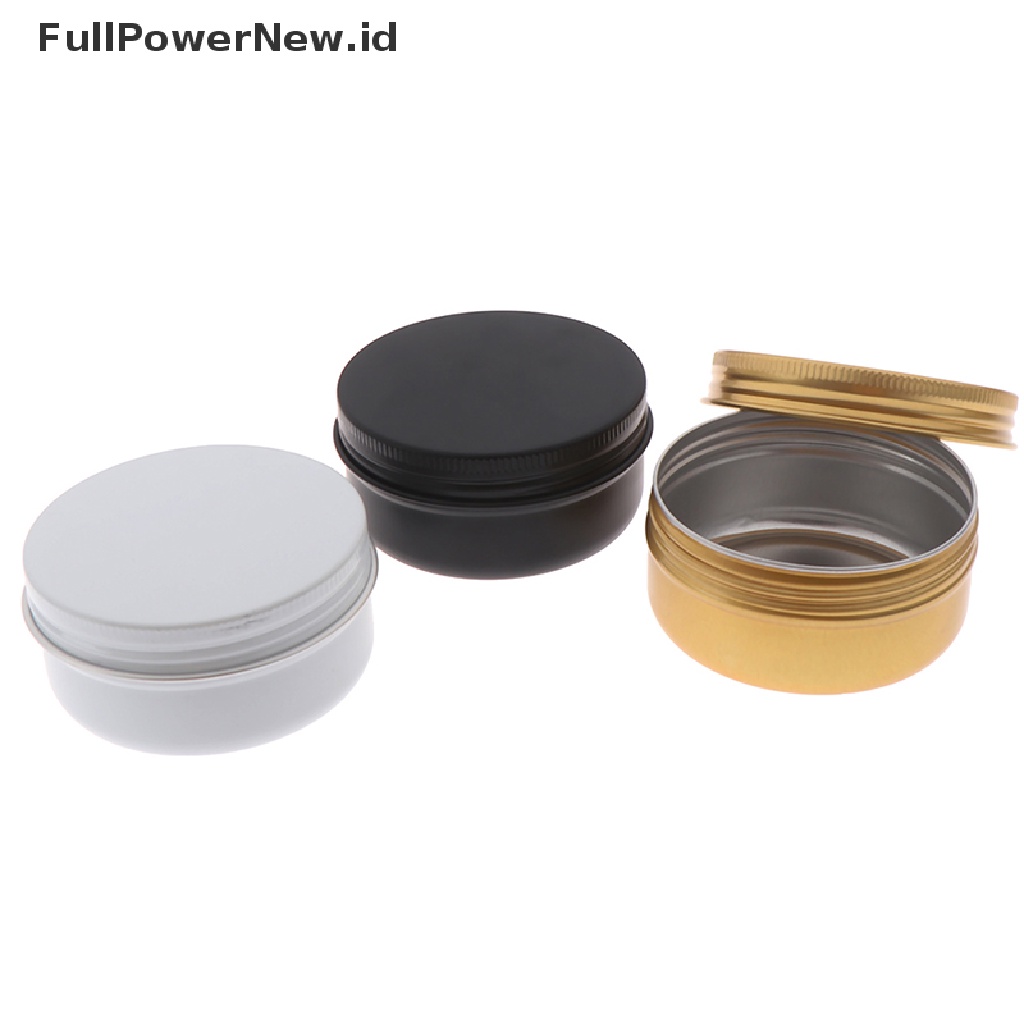 Power Round Survival Kit Tin Pot Kosong Kecil Polos Metal Storage Bit Box Mini Lip Balm ID