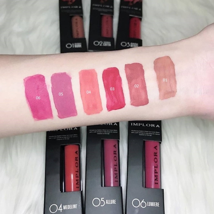 DISKON SHOPEE/ (BPOM) Implora Lip Cream Matte (READY NO. 1,2,3,4,5,6) IMPLORA LIPSTIK - IMPLORA SATU