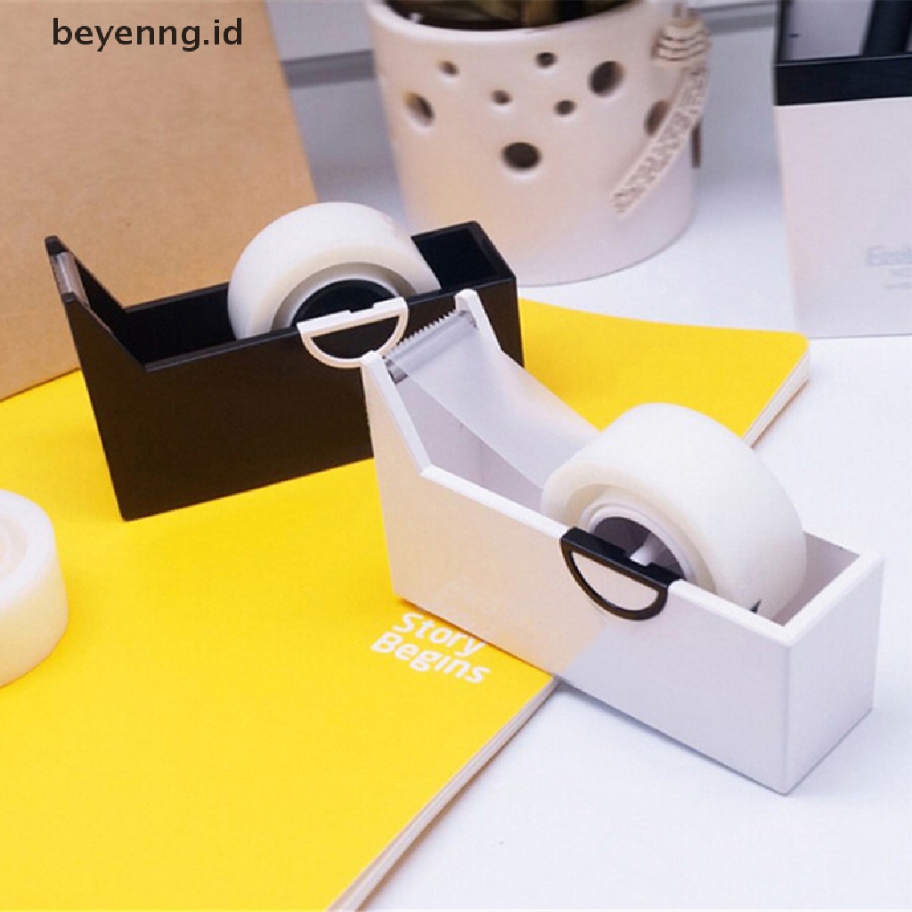 Beyen 1Pc Tempat Lakban Dengan Tape Cutter Perekat Tape Dispenser Organizer Kantor ID