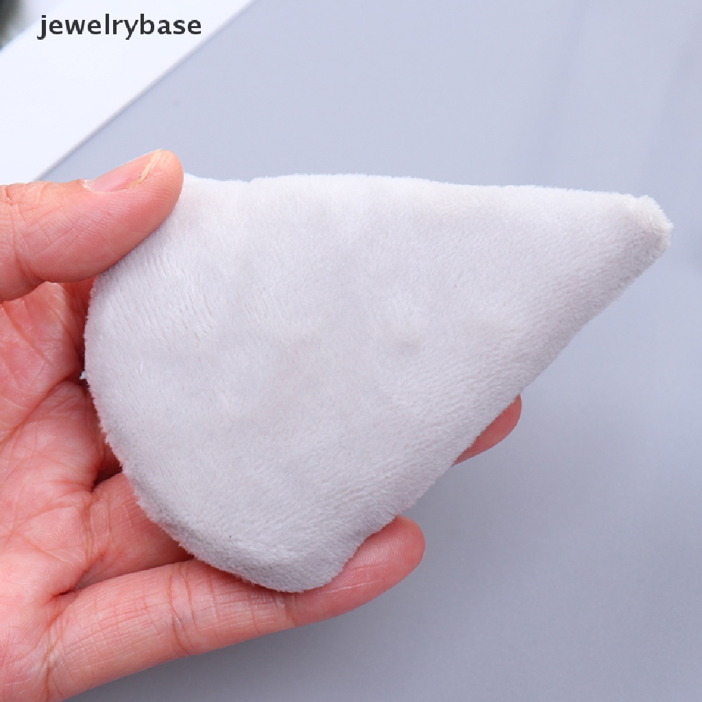 [jewelrybase] Mini Segitiga Velvet Facial Wajah Puff Kosmetik Makeup Cotton Sa Puffs Spons Butik