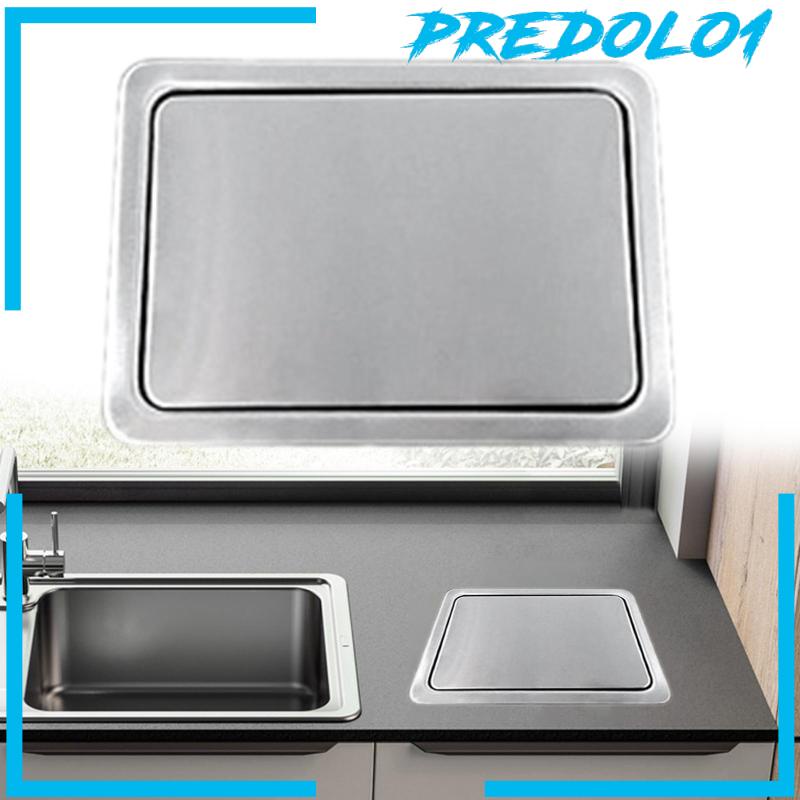[Predolo1] Penutup Tempat Sampah Tutup Flap Lid Flip Built Stainless Steel Balance Untuk Outdoor