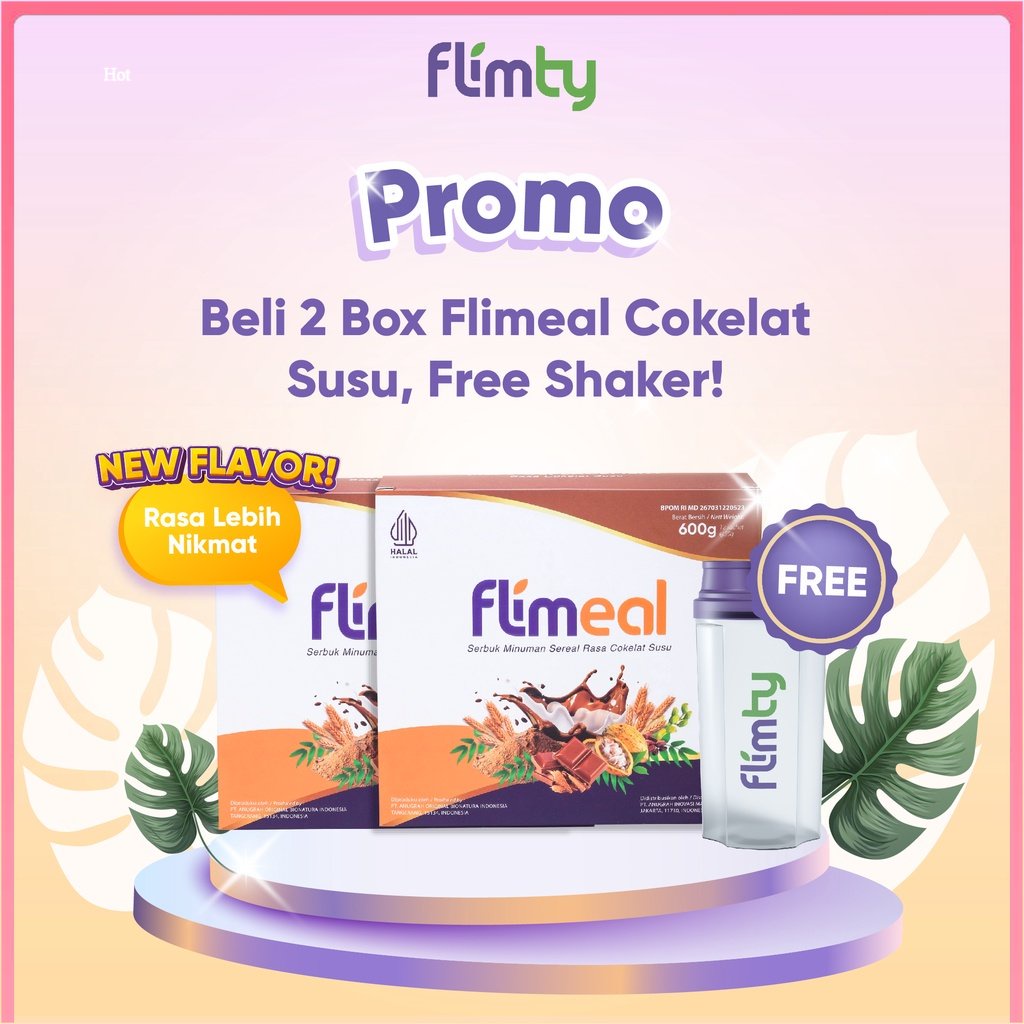 Flimeal (Meal Replacement) - 2 Box Free Shaker - Coklat Susu Surabaya