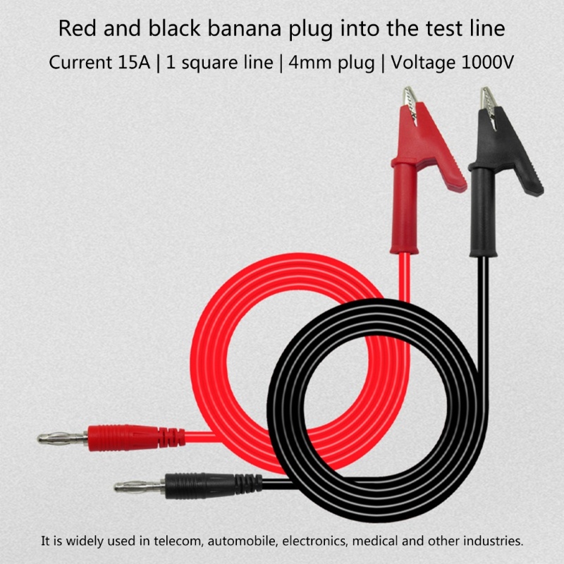 Btsg Colokan Pisang Listrik-Klip Buaya Test Lead Wire Line Multimeter Connector