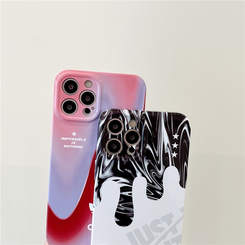 Casing Ponsel Kompatibel Untuk iphone14 13 12promax 14Pro 13 12 Pro iphone11 hard glaze shockproof anti-grease fashion sports brand cover casing