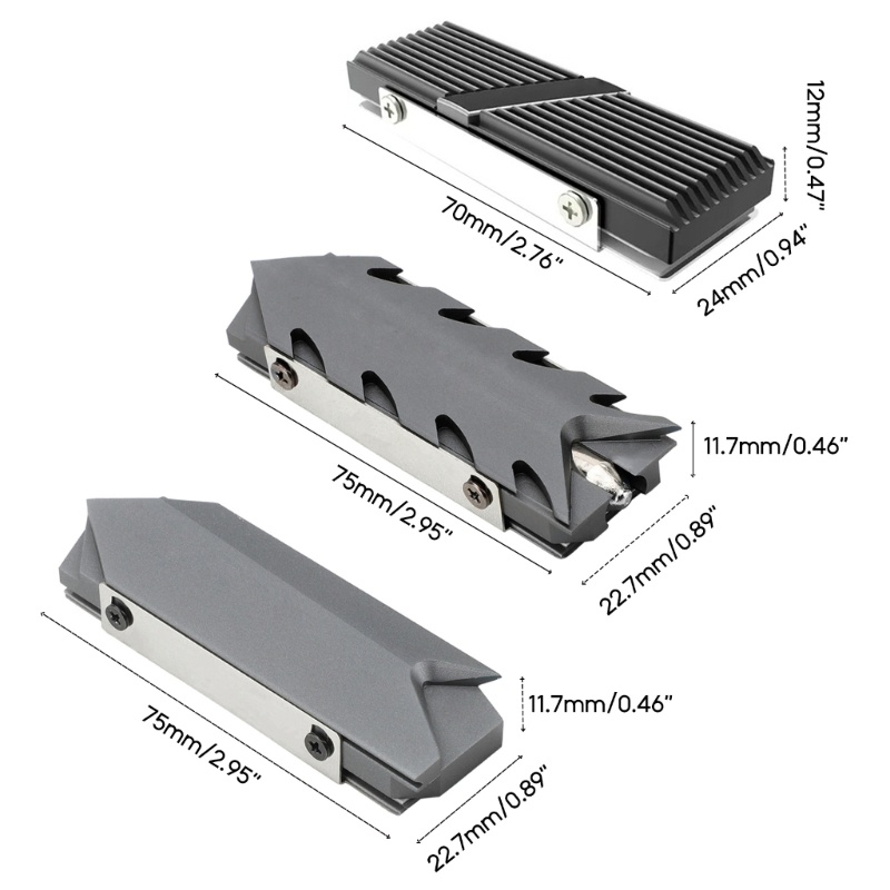 Zzz M2 2280 PRO SSD NVMe Heatsink Pendingin Dua Sisi Heat Sink PCIE NVMe