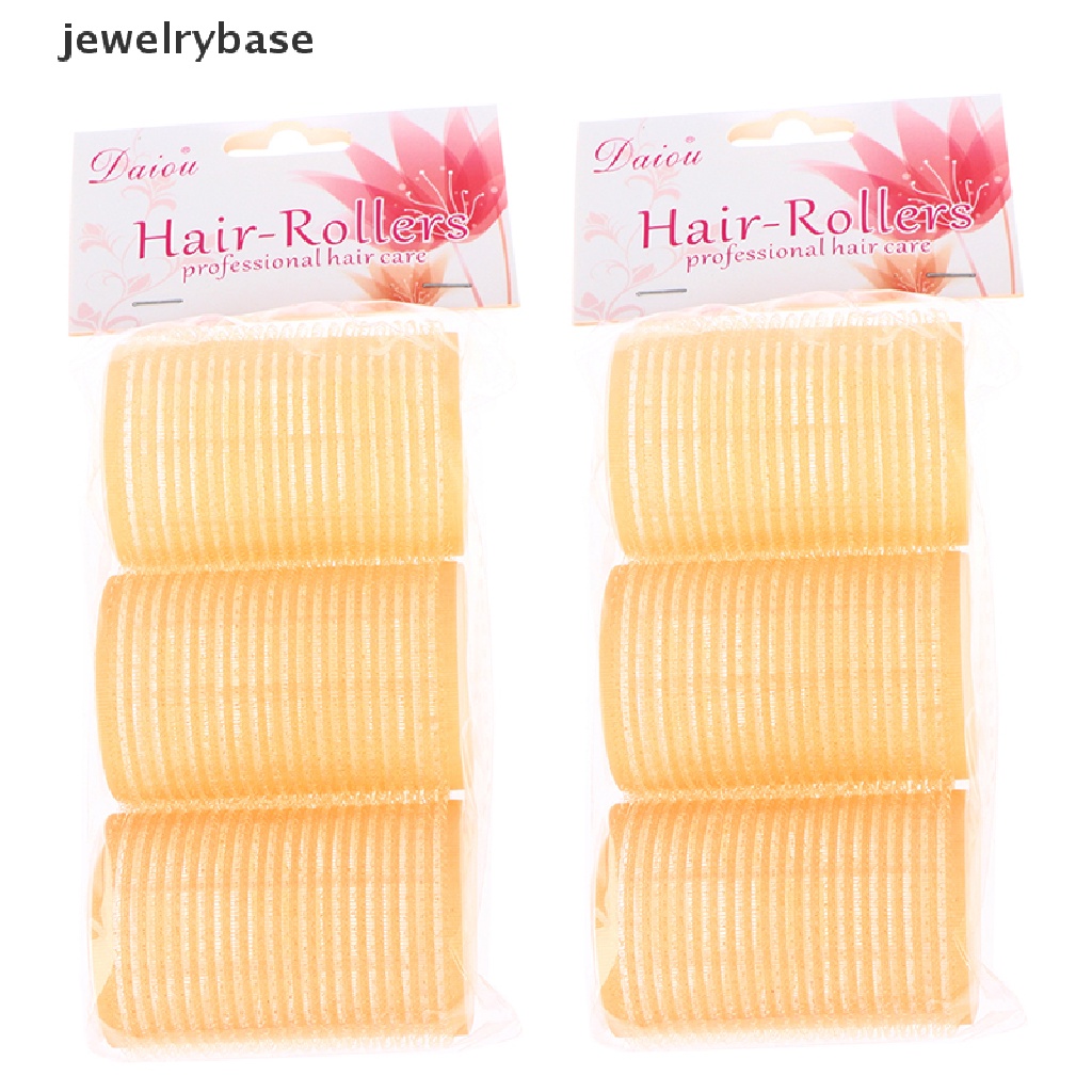 [jewelrybase] Self Grip Rollers Cling Stick Pengeriting Rambut Ikal Gelombang Styling Salon Setg Alat Butik