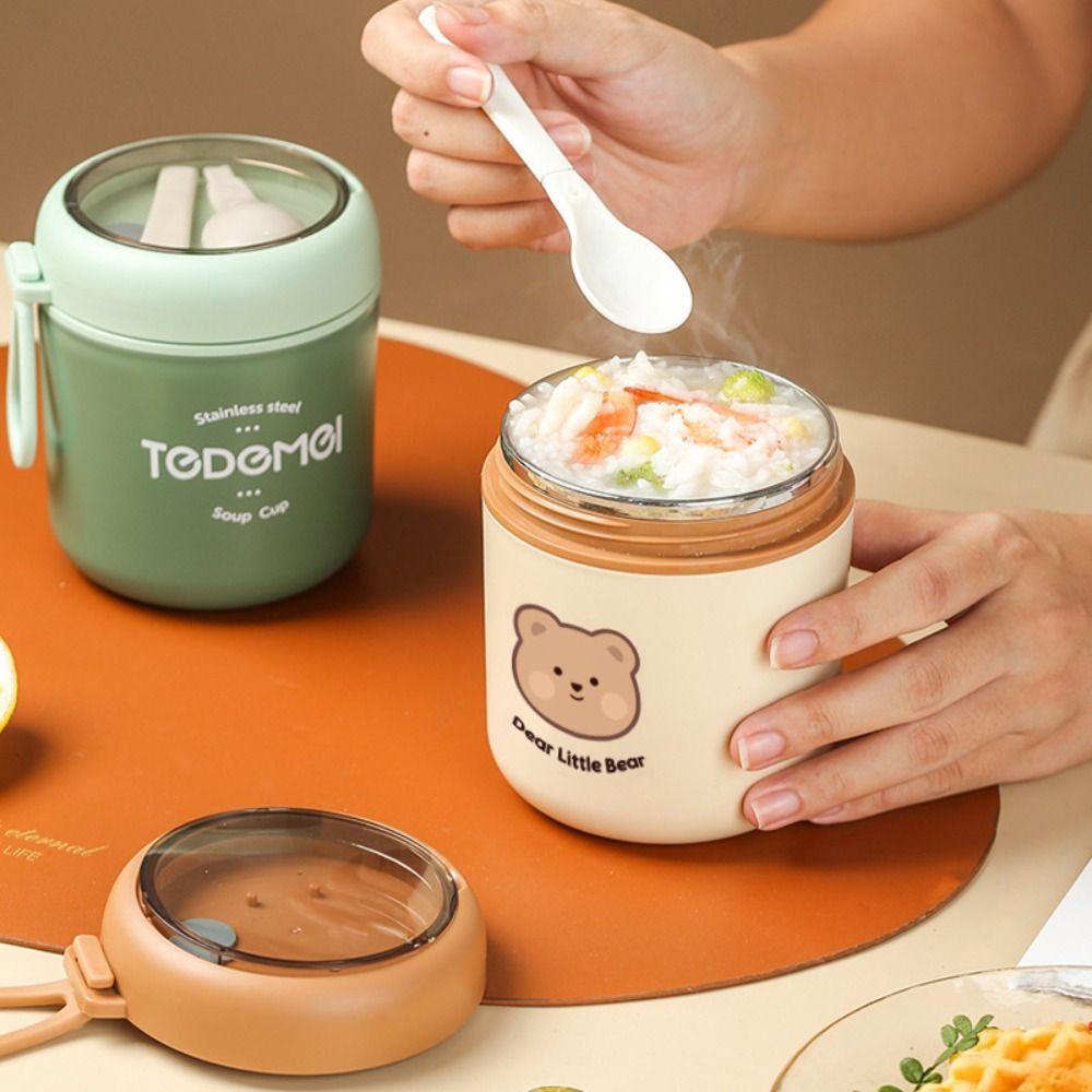 Wonder Breakfast Cup Stainless Steel Peralatan Makan Multifungsi Yogurt Mug Microwave Pemanas Vacuum Flasks