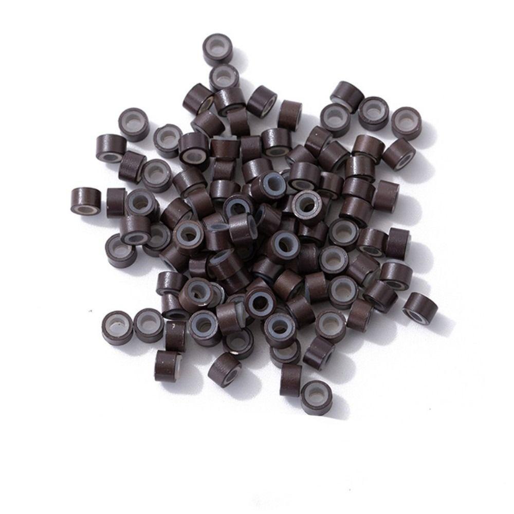 Lily 500pcs Micro Rings Fashion 5warna Opsional Alat Ekstensi Berlapis Silikon Untuk 5mm